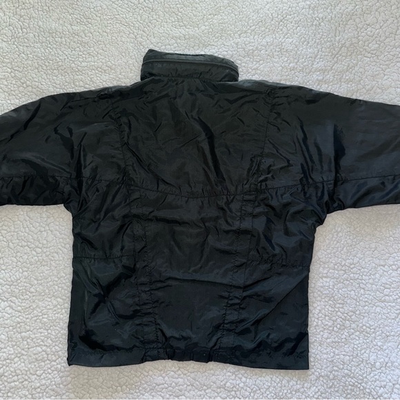 VTG NIKE 90s hooded windbreaker jacket track zipper pockets blue teal black S - Picture 11 of 12